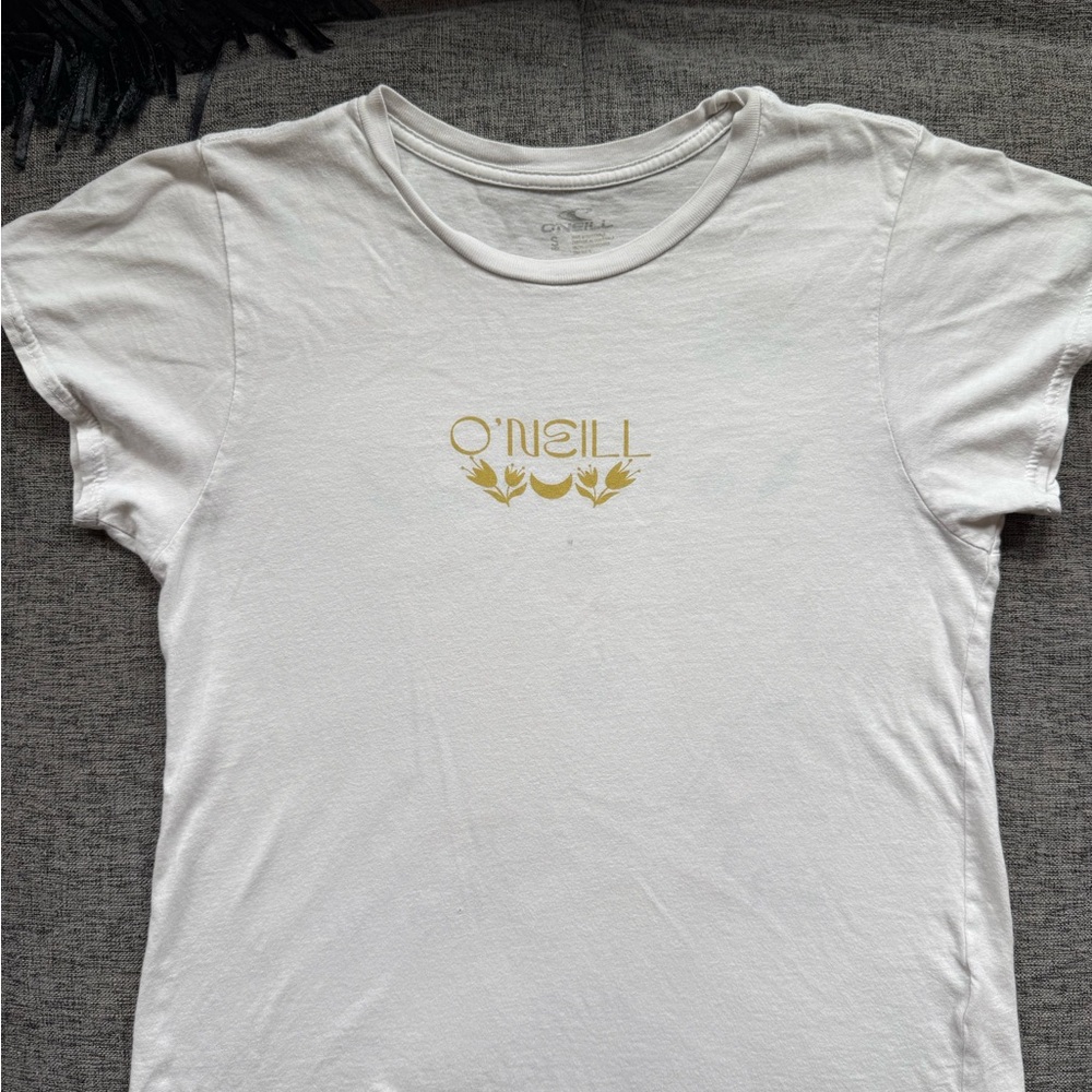 O'Neill White Tee with Gold Accents